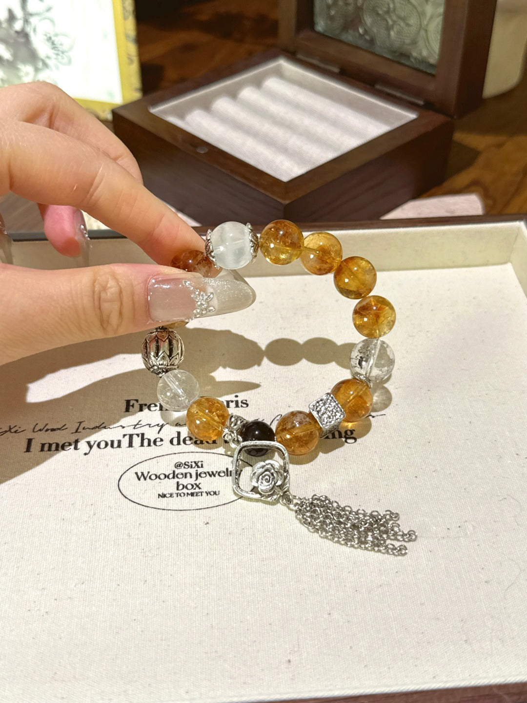 ▫️▪️ Yellow Tower Crystal Duobao bracelet